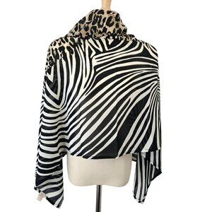 Diva by Rachel Pappo Animal Print Wrap Cover-Up Womens OS Lightweight Polyester